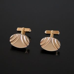 Vtg Modern Century Modern Swank Cufflinks Gold